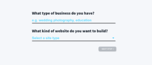 Getresponse website builder step 2