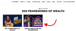 Tai Lopez 300 frameworks of wealth bonus videos